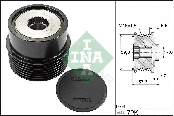Шкив генератора INA 535031410