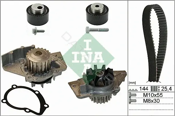 Комплект ГРМ с помпой INA 530023530