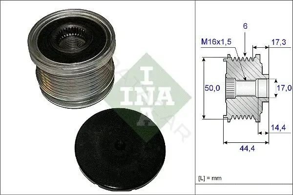 Шкив генератора INA 535014810