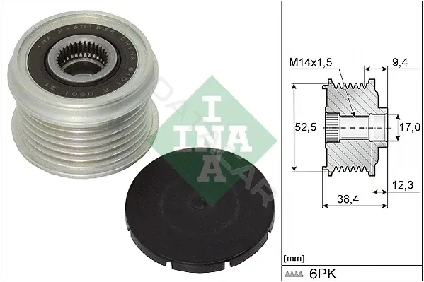 Шкив генератора INA 535032910