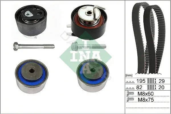 Комплект ГРМ INA 530076710