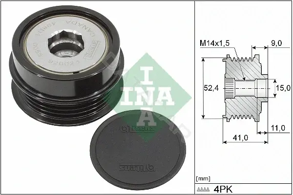 Шкив генератора INA 535033910