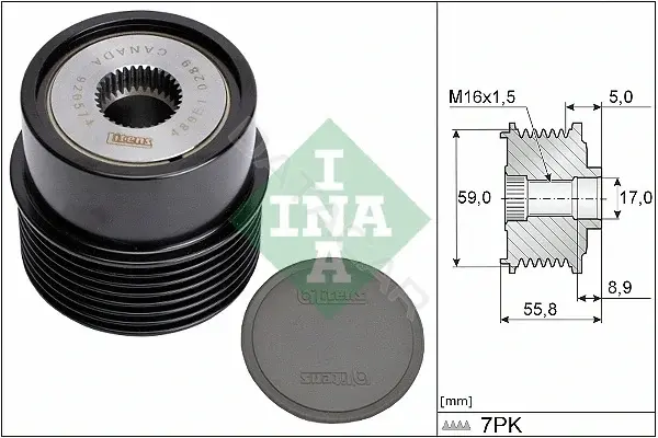 Шкив генератора INA 535035410