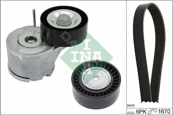 Комплект ручейкового ремня INA 529038010