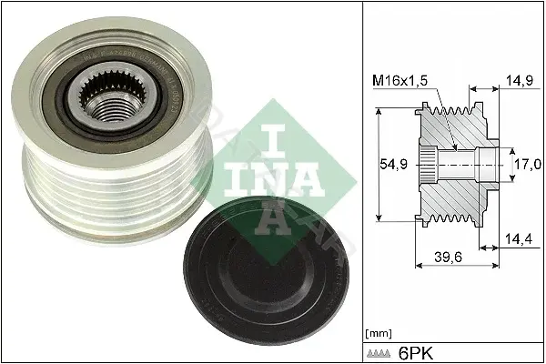 Шкив генератора INA 535036810