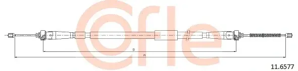 Трос ручника COFLE/TELCO 11.6577