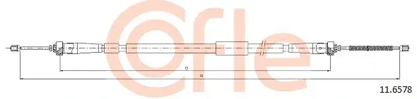 Трос ручника COFLE/TELCO 11.6578