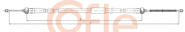 Трос ручника COFLE/TELCO 11.6604