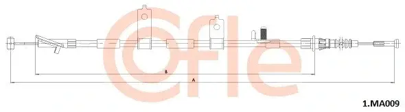 Трос ручника COFLE/TELCO 92.1.MA009