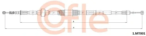 Трос ручника COFLE/TELCO 92.1.MT001