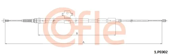 Трос ручника COFLE/TELCO 92.1.PE002