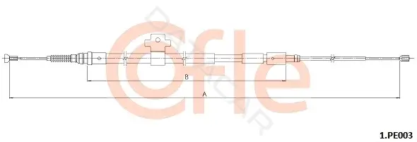 Трос ручника COFLE/TELCO 92.1.PE003