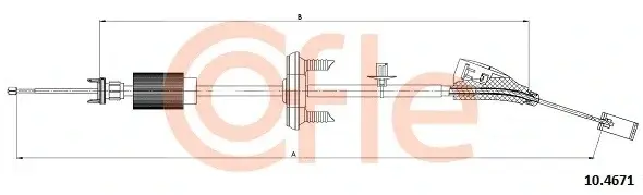 Трос ручника COFLE/TELCO 92.10.4671