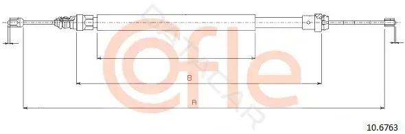 Трос ручника COFLE/TELCO 92.10.6763