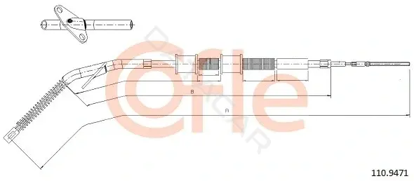 Трос ручника COFLE/TELCO 92.10.9471