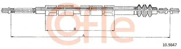 Трос ручника COFLE/TELCO 92.10.9847