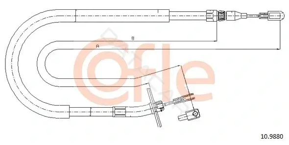 Трос ручника COFLE/TELCO 92.10.9880