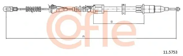 Трос ручника COFLE/TELCO 92.11.5753