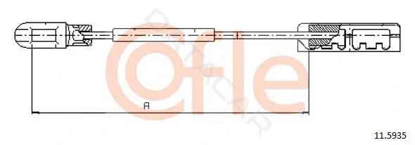 Трос ручника COFLE/TELCO 92.11.5935
