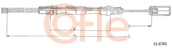 Трос ручника COFLE/TELCO 92.11.6765