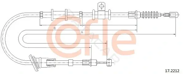Трос ручника COFLE/TELCO 92.17.2212