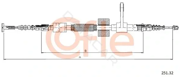 Трос ручника COFLE/TELCO 92.251.32