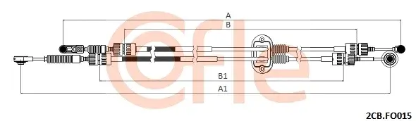 Трос КПП COFLE/TELCO 92.2CB.FO015