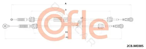 Трос КПП COFLE/TELCO 92.2CB.ME005