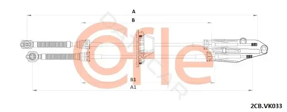 Трос КПП COFLE/TELCO 92.2CB.VK033