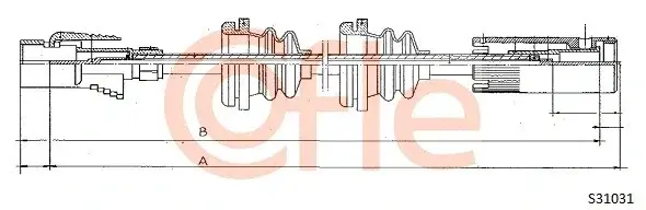 Трос спидометра COFLE/TELCO 92.S31031