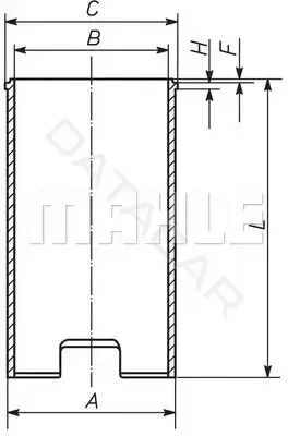 Гильза цилиндра KNECHT/MAHLE 029WV1300
