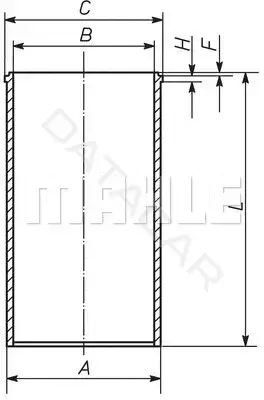 Гильза цилиндра KNECHT/MAHLE 029WV2000