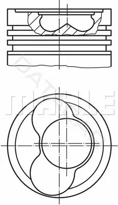 Поршень двигателя KNECHT/MAHLE 0306602