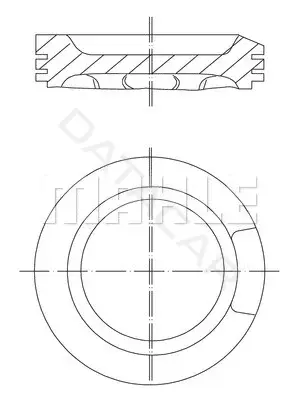 Поршень двигателя KNECHT/MAHLE 0330402