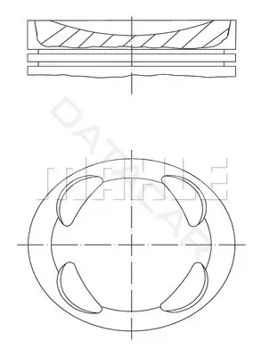 Поршень двигателя KNECHT/MAHLE 081PI00104001