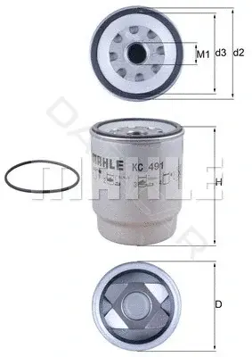 Топливный фильтр KNECHT/MAHLE KC491D