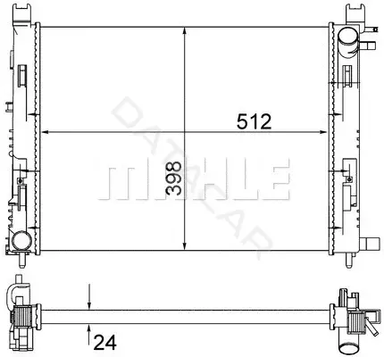 Радиатор охлаждения KNECHT/MAHLE CR2166001S
