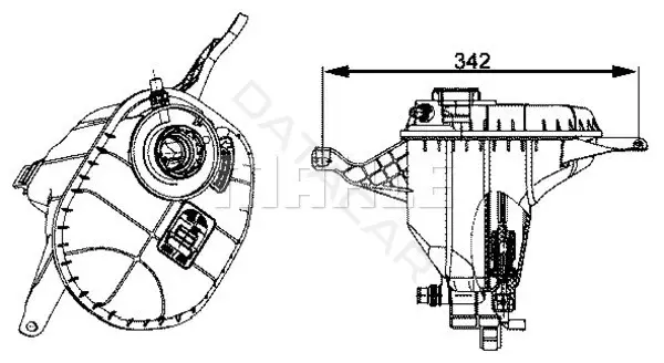 Расширительный бачок KNECHT/MAHLE CRT29001S