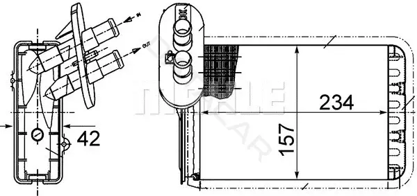 Радиатор печки KNECHT/MAHLE AH164000S