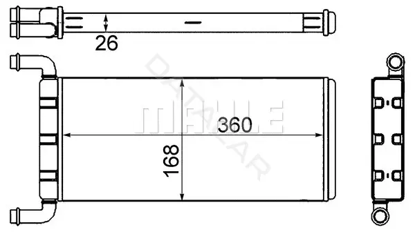 Радиатор печки KNECHT/MAHLE AH241000S