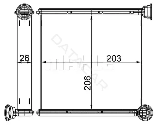 Радиатор печки KNECHT/MAHLE AH256000S