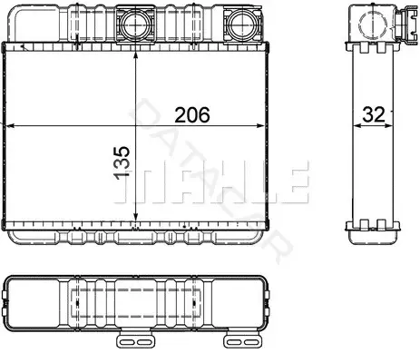 Радиатор печки KNECHT/MAHLE AH87000P