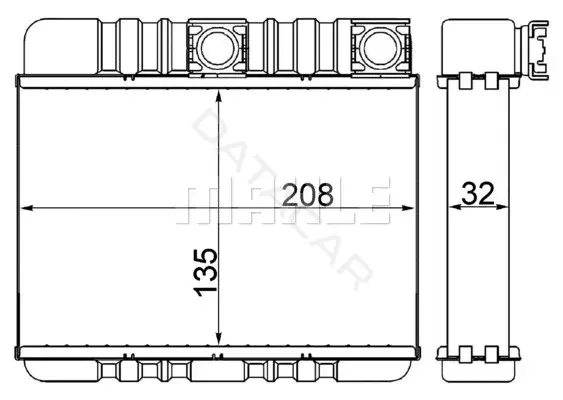 Радиатор печки KNECHT/MAHLE AH87000S