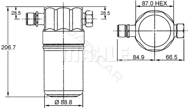 Осушитель кондиционера KNECHT/MAHLE AD36000S
