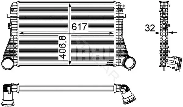 Интеркулер KNECHT/MAHLE CI161000P