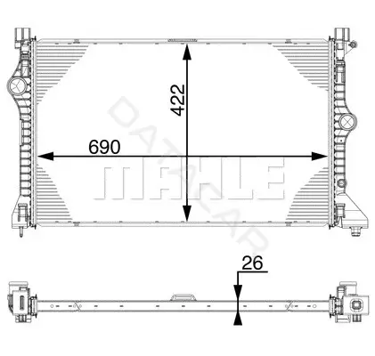 Интеркулер KNECHT/MAHLE CI222000P