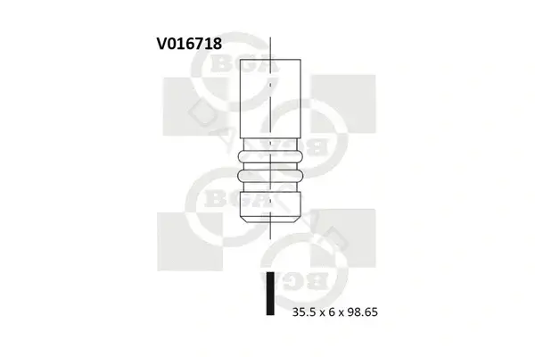 Впускной клапан BGA V016718