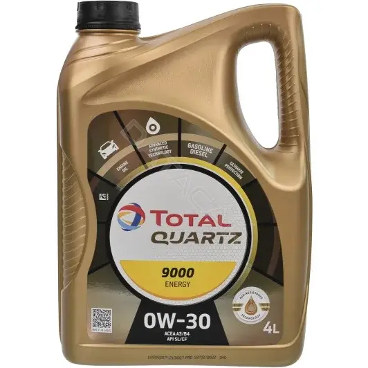 Масло моторное TOTAL TOTAL0W30QUARTZ9000ENERGY/4