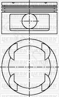 Поршень двигателя YENMAK 31-03812-050