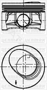 Поршень двигателя YENMAK 31-03959-000